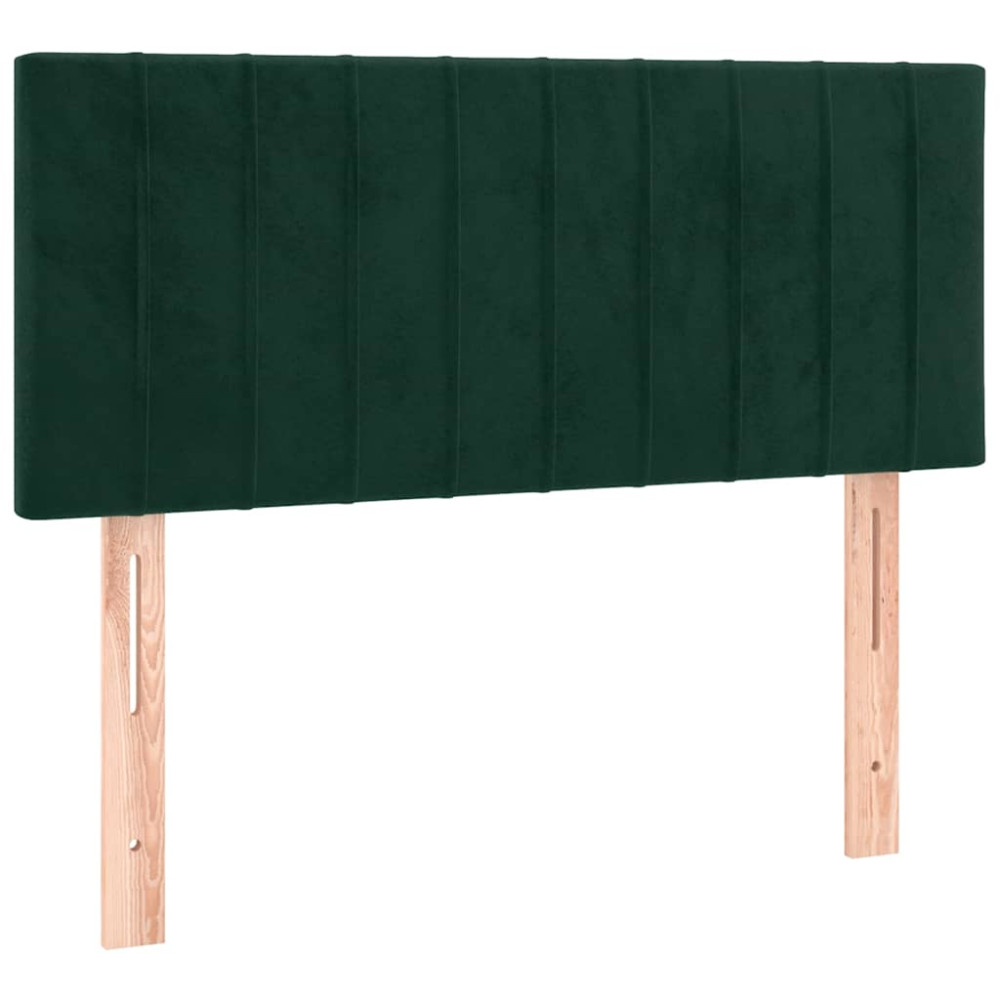 Produktbild för Ramsäng med madrass mörkgrön 80x200 cm sammet