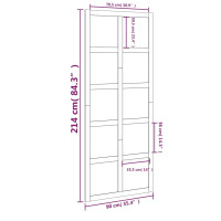 Produktbild för Ladugårdsdörr 90x1,8x214 cm massiv furu