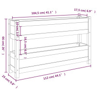 Produktbild för Odlingslåda vit 112x25x66 cm massiv furu