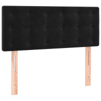 Produktbild för Ramsäng med madrass svart 80x200 cm sammet