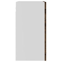 Produktbild för Väggskåp glas rökfärgad ek 40x31x60 cm konstruerat trä