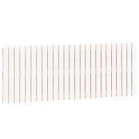 Produktbild för Väggmonterad huvudgavel vit 159,5x3x60 cm massiv furu
