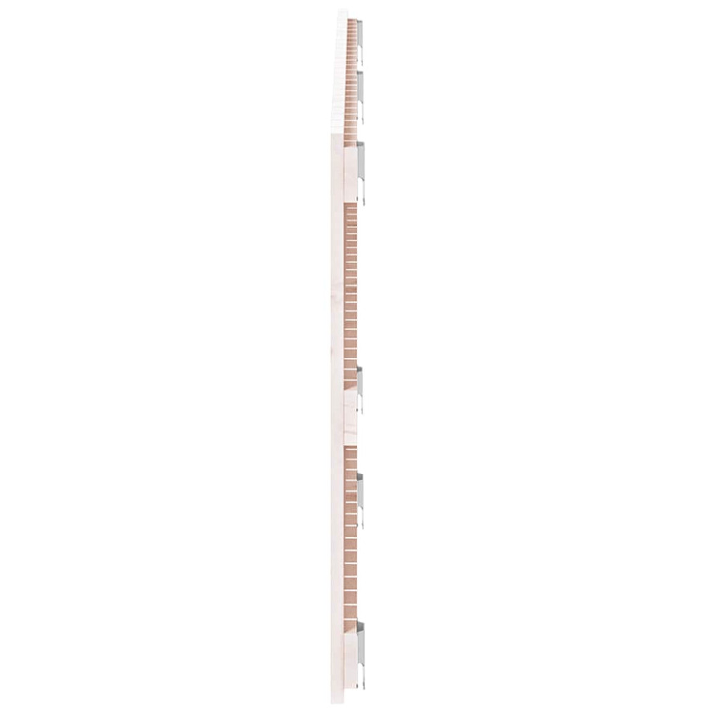 Produktbild för Väggmonterad huvudgavel vit 159,5x3x60 cm massiv furu