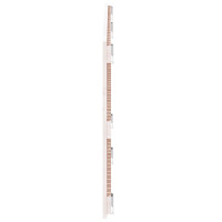 Produktbild för Väggmonterad huvudgavel vit 159,5x3x60 cm massiv furu