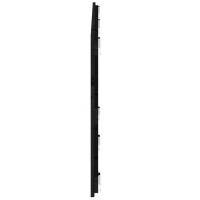 Produktbild för Väggmonterad huvudgavel svart 147x3x60 cm massiv furu