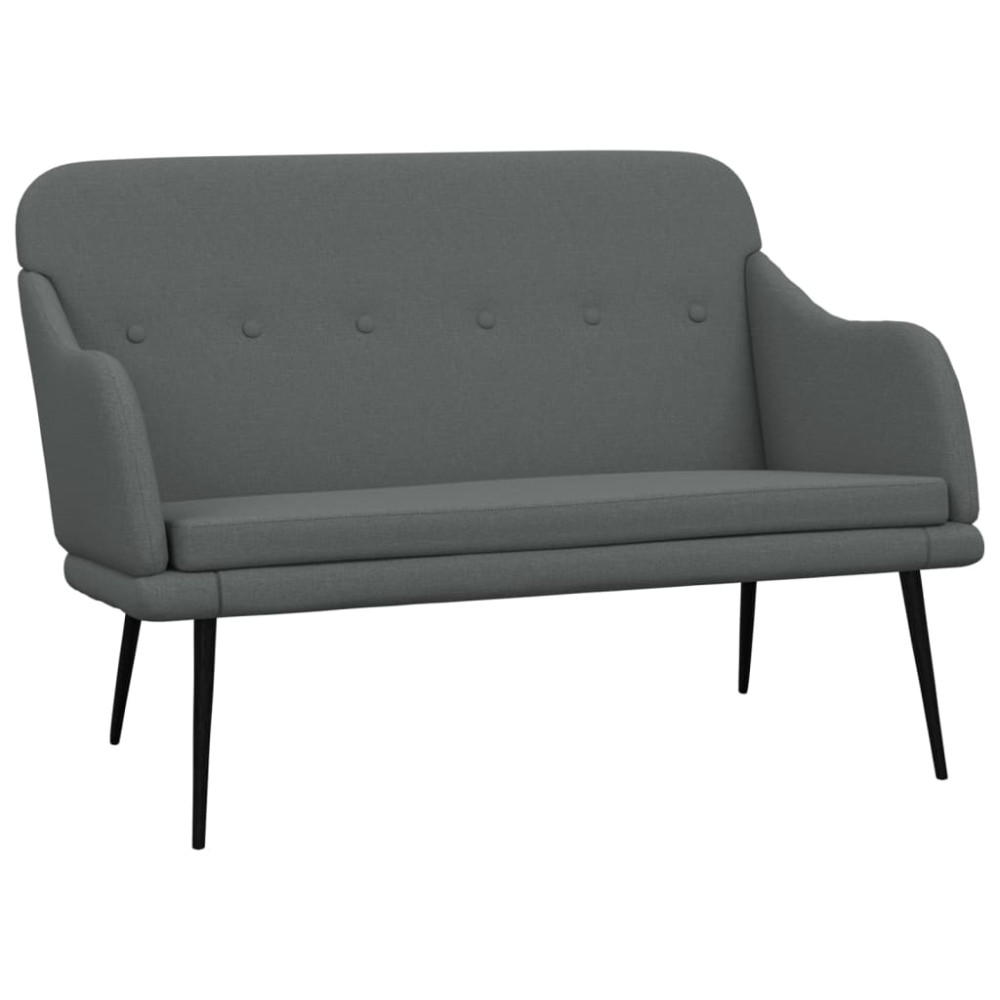 Produktbild för Bänk mörkgrå 110x76x80 cm tyg