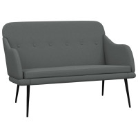 Produktbild för Bänk mörkgrå 110x76x80 cm tyg