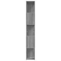 Produktbild för Bokhylla grå sonoma 45x24x160 cm konstruerat trä
