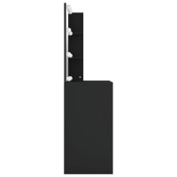 Miniatyr av produktbild för Sminkbord med LED svart 60x40x140 cm