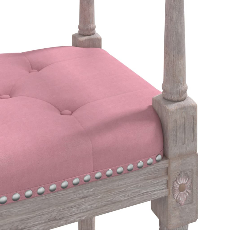 Produktbild för Bänk rosa 110x40x70 cm sammet