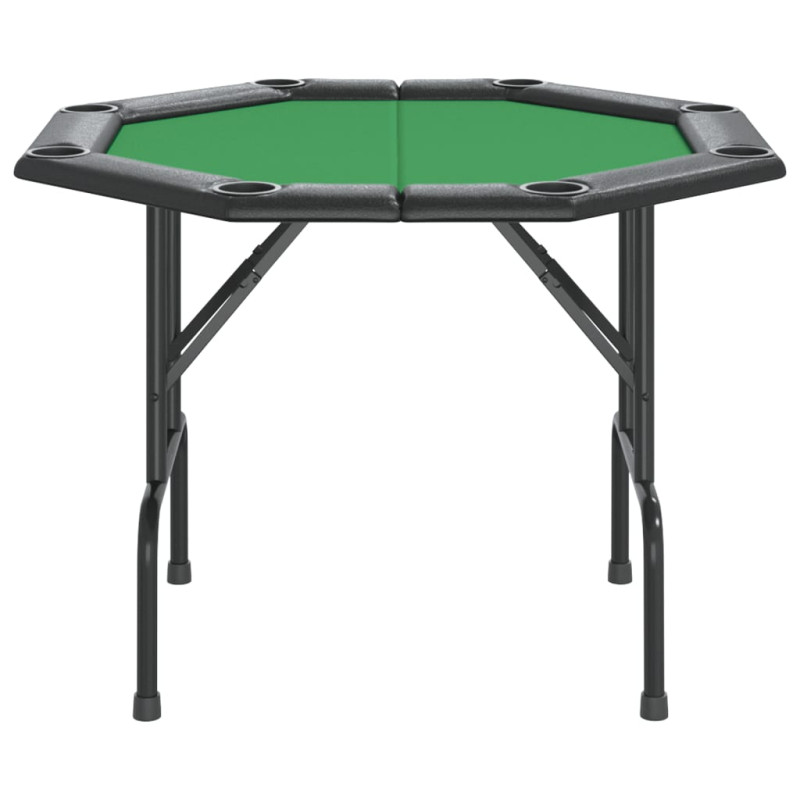 Produktbild för Pokerbord för 8 spelare hopfällbart 108x108x75 cm grön