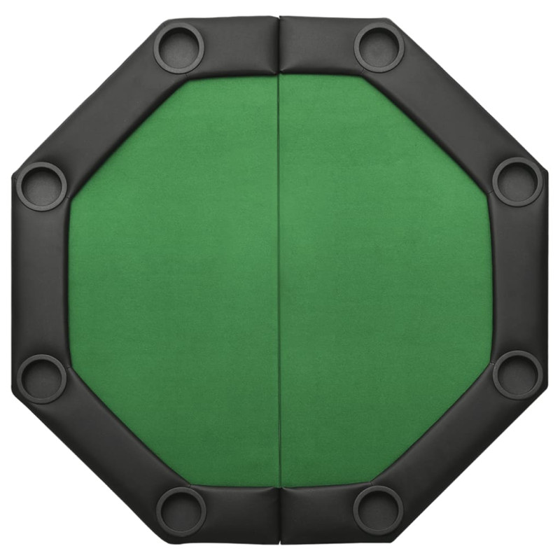Produktbild för Pokerbord för 8 spelare hopfällbart 108x108x75 cm grön