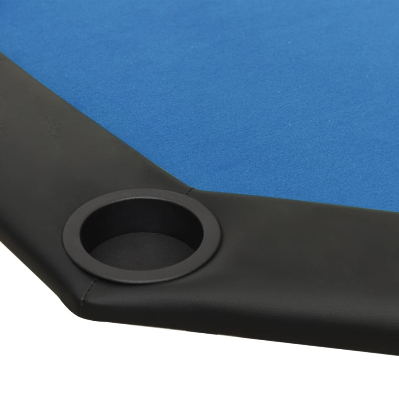 Produktbild för Pokerbord för 8 spelare hopfällbart 108x108x75 cm blå