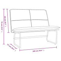 Produktbild för Bänk cappuccino 100x75x76 cm konstläder