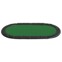 Produktbild för Pokerbord för 10 spelare hopfällbart 208x106x3 cm grön