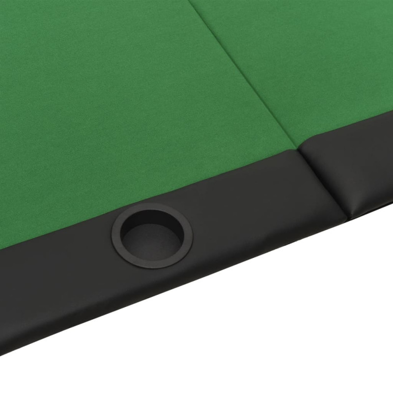 Produktbild för Pokerbord för 10 spelare hopfällbart 208x106x3 cm grön