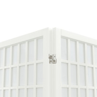 Produktbild för Rumsavdelare med 4 paneler japansk stil 160x170 cm vit