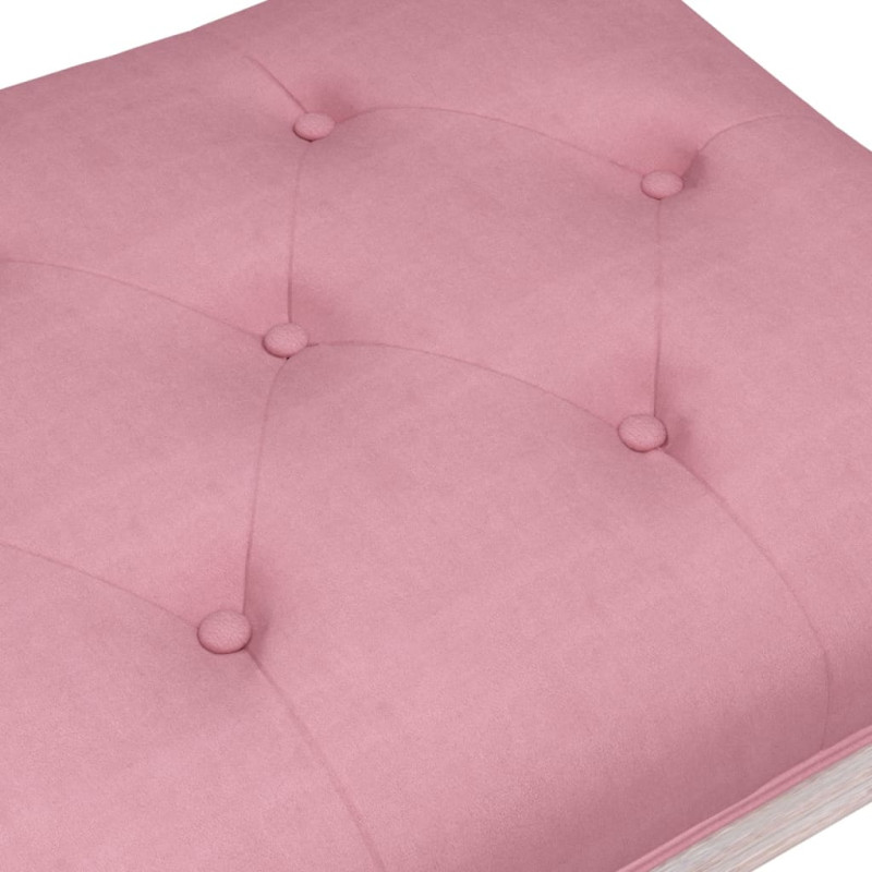 Produktbild för Bänk rosa 110x40x49 cm sammet