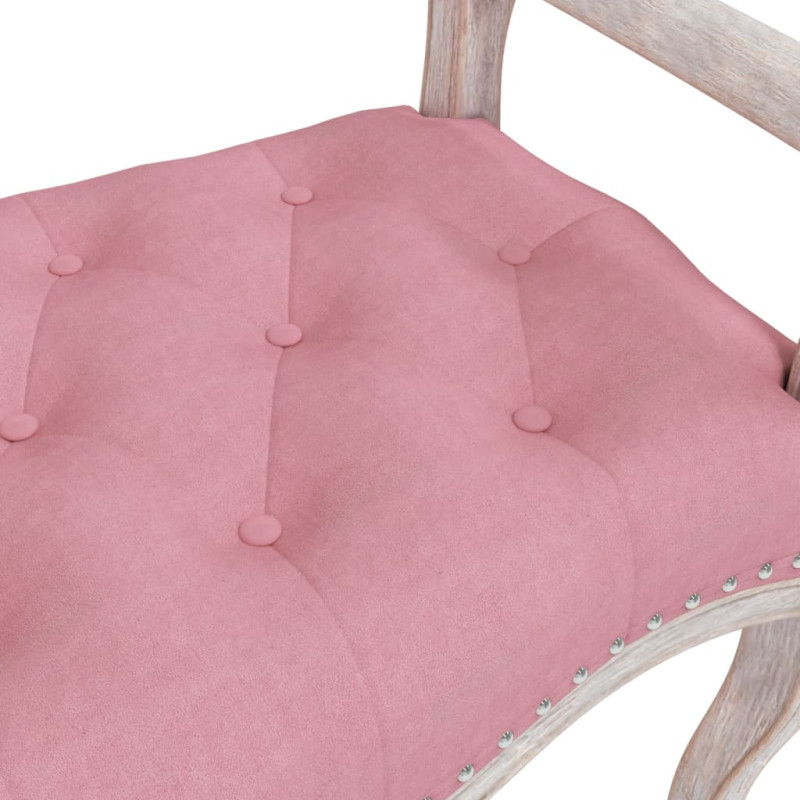 Produktbild för Bänk rosa 110x45x60 cm sammet