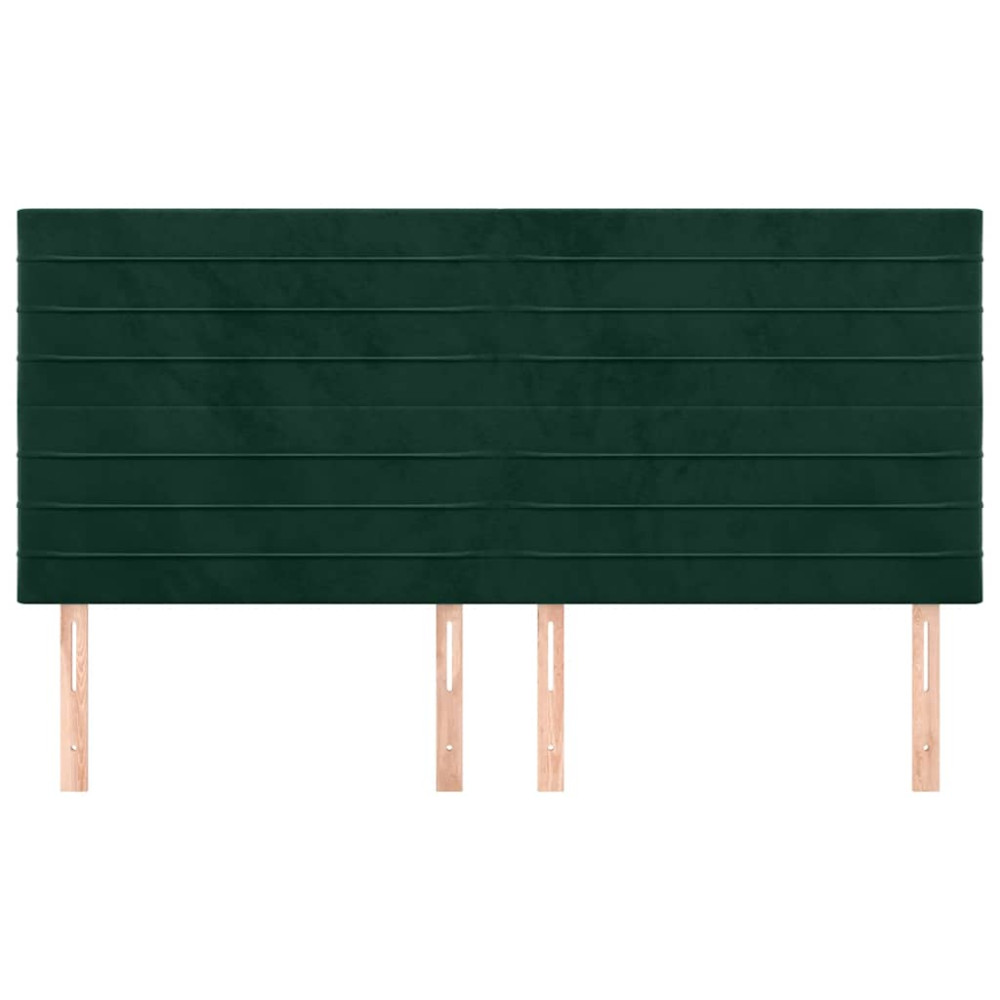Produktbild för Sänggavel mörkgrön 180x5x118/128 cm sammet