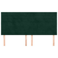 Produktbild för Sänggavel mörkgrön 180x5x118/128 cm sammet