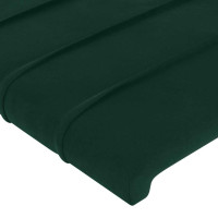 Produktbild för Sänggavel mörkgrön 180x5x118/128 cm sammet