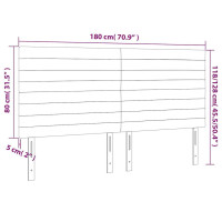 Produktbild för Sänggavel mörkgrön 180x5x118/128 cm sammet