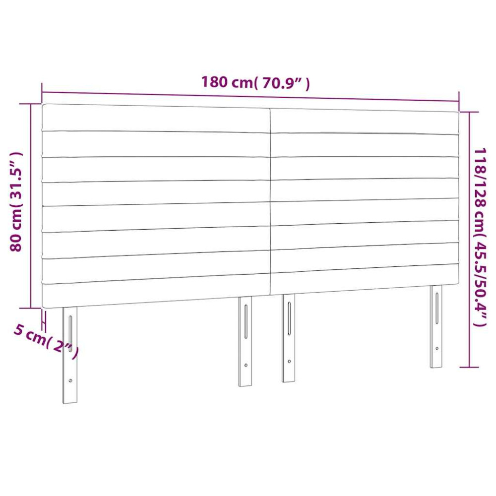 Produktbild för Sänggavel mörkblå 180x5x118/128 cm sammet