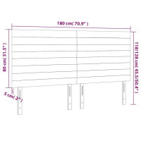 Produktbild för Sänggavel mörkblå 180x5x118/128 cm sammet