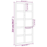 Produktbild för Ladugårdsdörr vit 100x1,8x214 cm massiv furu