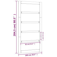 Produktbild för Ladugårdsdörr 100x1,8x204,5 cm massiv furu