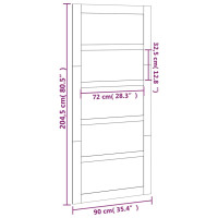 Produktbild för Ladugårdsdörr 90x1,8x204,5 cm massiv furu