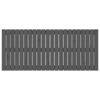 Produktbild för Väggmonterad huvudgavel grå 140x3x60 cm massiv furu