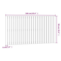 Produktbild för Väggmonterad huvudgavel vit 166x3x90 cm massiv furu