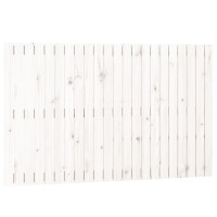 Produktbild för Väggmonterad huvudgavel vit 140x3x90 cm massiv furu