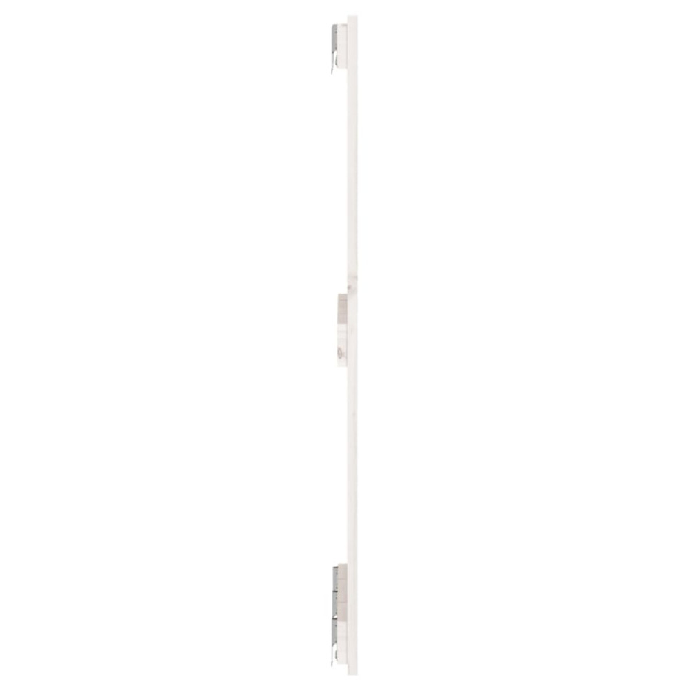 Produktbild för Väggmonterad huvudgavel vit 140x3x90 cm massiv furu