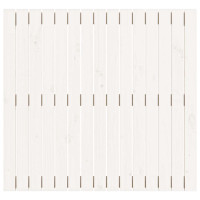 Produktbild för Väggmonterad huvudgavel vit 95,5x3x90 cm massiv furu