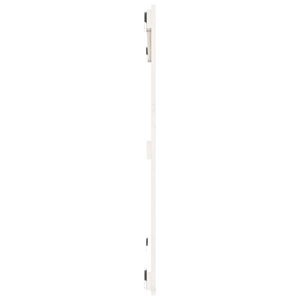 Produktbild för Väggmonterad huvudgavel vit 95,5x3x90 cm massiv furu