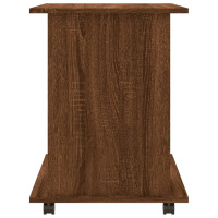 Produktbild för Skåp med hjul brun ek 60x45x60 cm konstruerat trä