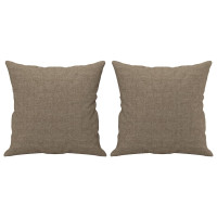 Produktbild för 2-sitssoffa med kuddar&dynor taupe 140 cm tyg