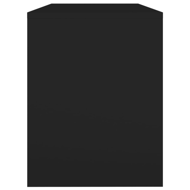 Produktbild för Sminkpall svart 70x35x45 cm konstruerat trä