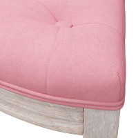 Miniatyr av produktbild för Bänk rosa 110,5x45x49 cm sammet