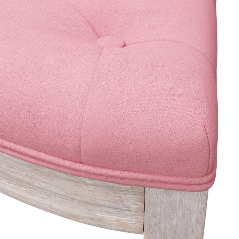 Produktbild för Bänk rosa 110,5x45x49 cm sammet