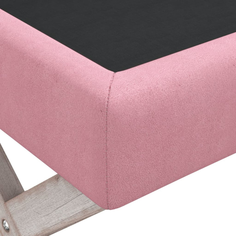 Produktbild för Förvaringspall rosa 110x45x49 cm sammet