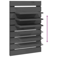 Miniatyr av produktbild för Väggmonterade sängbord 2 st grå massiv furu