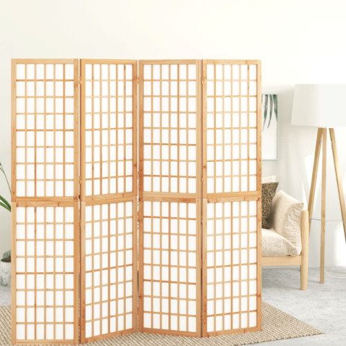vidaXL Rumsavdelare med 4 paneler japansk stil 160x170 cm