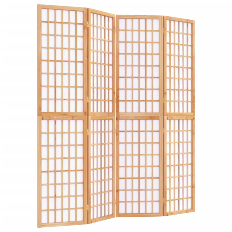 Produktbild för Rumsavdelare med 4 paneler japansk stil 160x170 cm