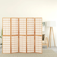 Produktbild för Rumsavdelare med 5 paneler japansk stil 200x170 cm