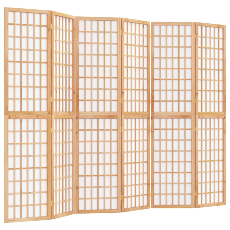 Produktbild för Rumsavdelare med 6 paneler japansk stil 240x170 cm