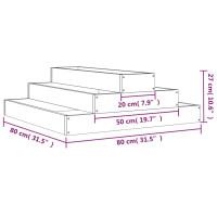 Produktbild för Skrivbord honungsbrun 80x80x27 cm massiv furu